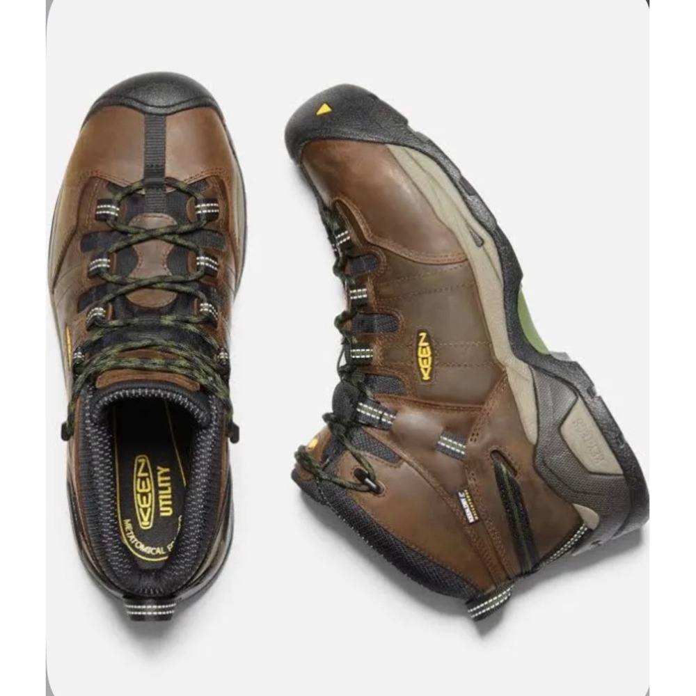 KEEN Mens Detroit XT Mid Steel Toe Waterproof Work Boots Brown 11D ASTM